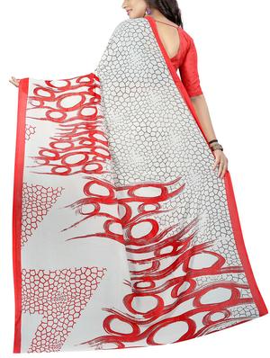 geometrical printed saree with blouse - 15726326 - Standard Image - 2