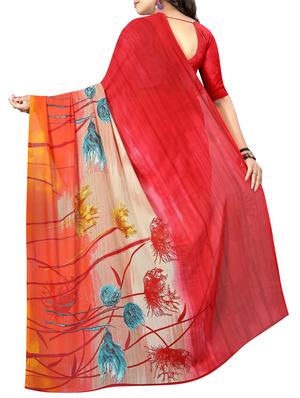 digital floral printed saree with blouse - 15726327 - Standard Image - 2