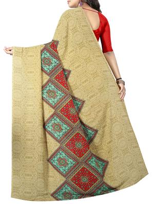 geometrical printed saree with blouse - 15726328 - Standard Image - 2