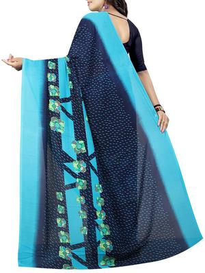 geometrical printed saree with blouse - 15726329 - Standard Image - 2