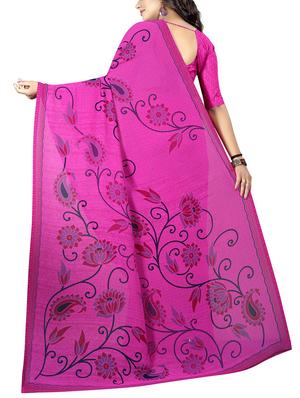 floral printed saree with blouse - 15726331 - Standard Image - 2