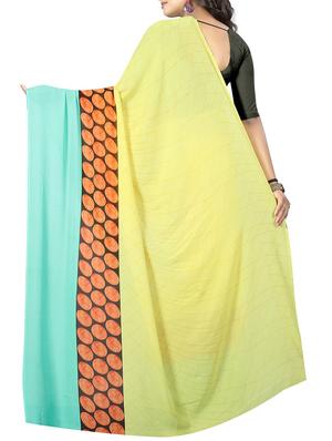 polka dots printed saree with blouse - 15726334 - Standard Image - 2