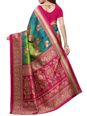 conversational mysore silk saree with blouse - 15726352 - Standard Image - 2