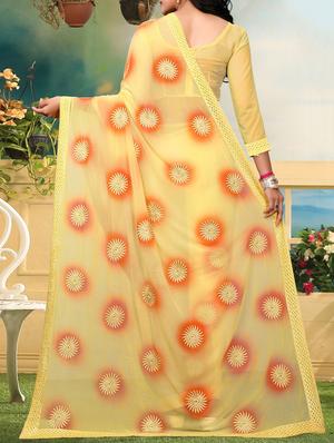 floral resham embroidered saree with blouse - 15726371 - Standard Image - 2