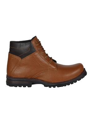 tan leatherette high ankle boots - 15726562 - Standard Image - 2