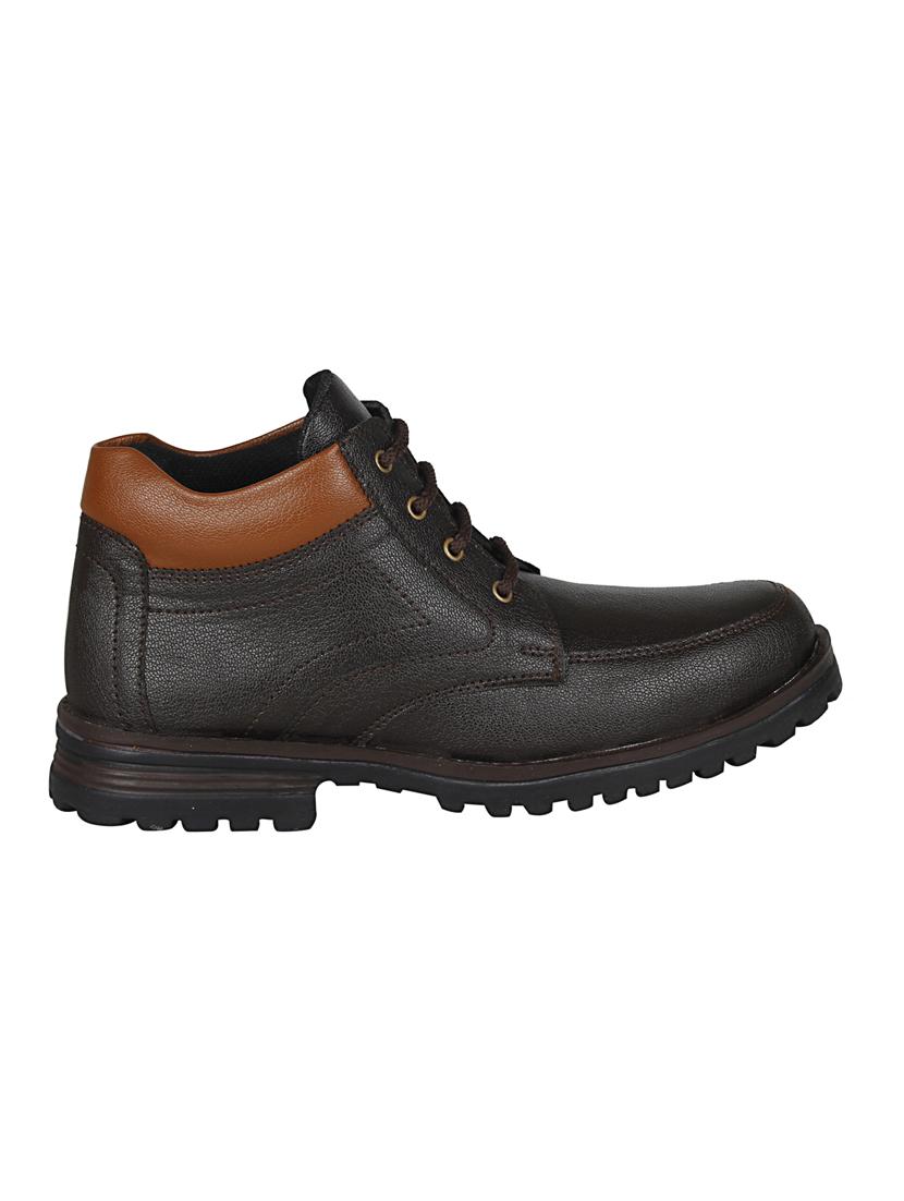 brown leatherette low ankle boots - 15726564 - Zoom Image - 2