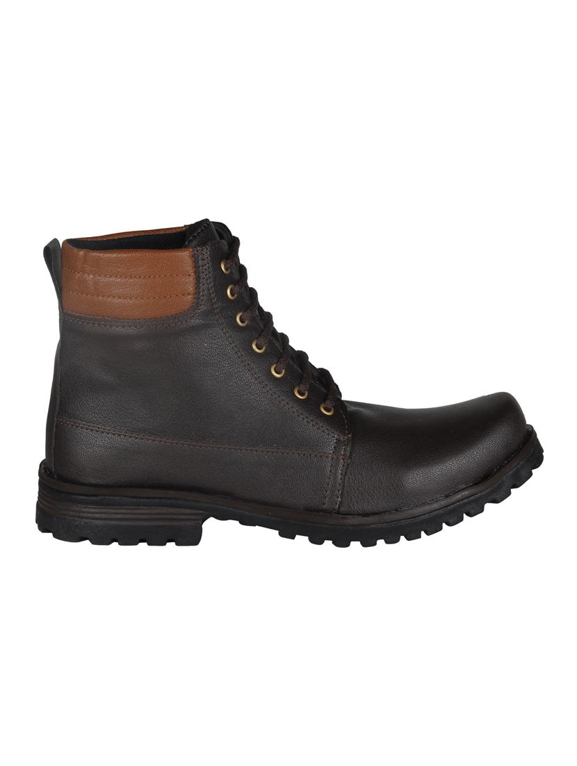 brown leatherette high ankle boots - 15726568 - Zoom Image - 2