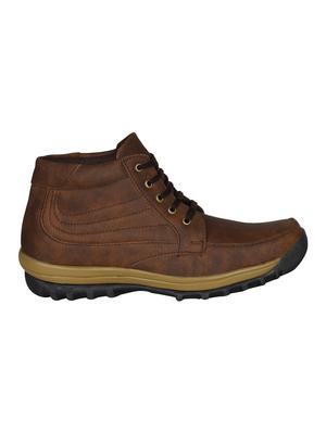 brown leatherette low ankle boots - 15726576 - Standard Image - 2