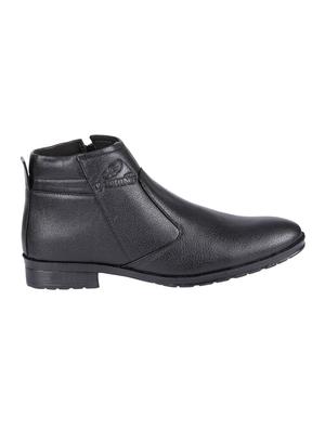black leatherette formal slip ons - 15726585 - Standard Image - 2