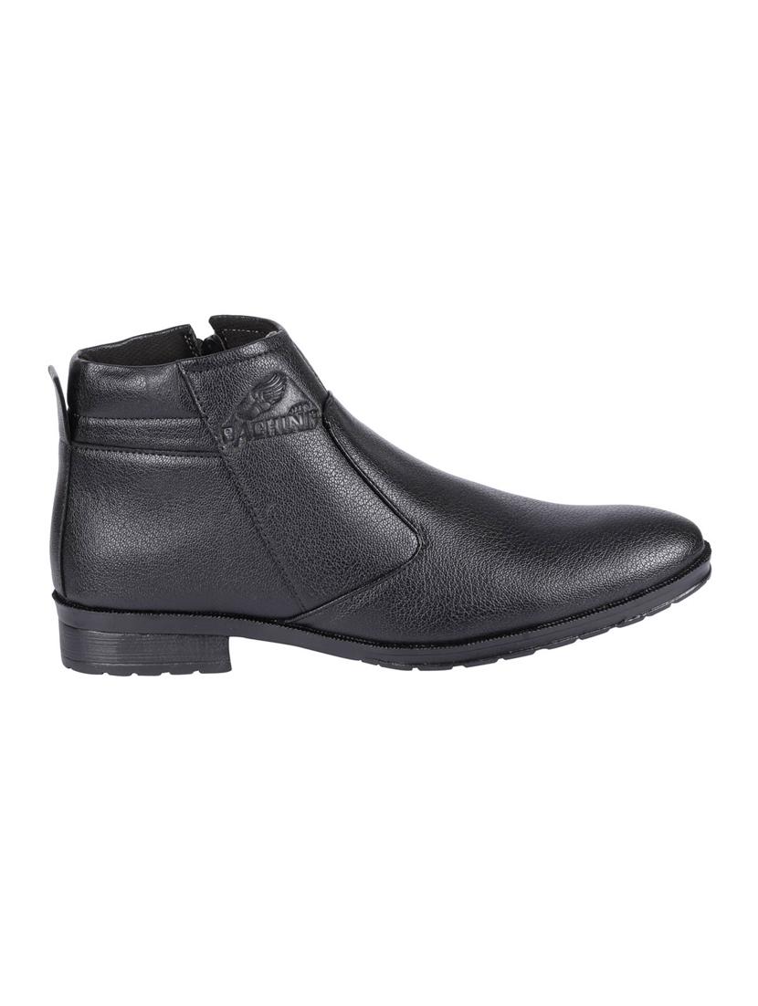 black leatherette formal slip ons - 15726585 - Zoom Image - 2