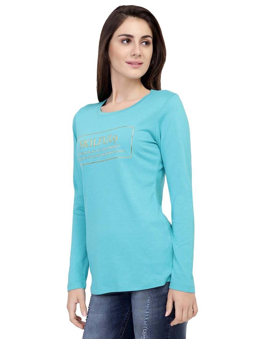 Slogan Print Long Sleeved Tee - 15726883 - Zoom Image - 2