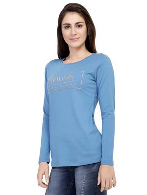 Slogan Print Long Sleeved Tee - 15726884 - Standard Image - 2