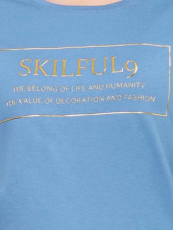 Slogan Print Long Sleeved Tee - 15726884 - Zoom Image - 5