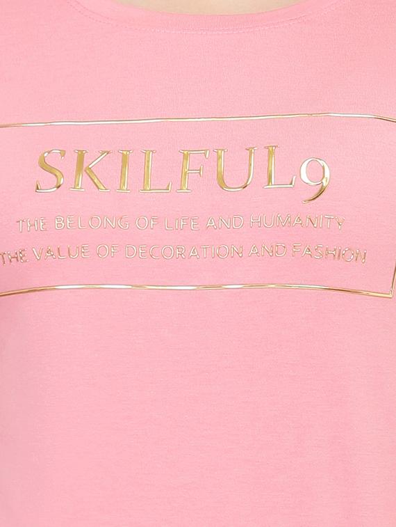 Slogan Print Long Sleeved Tee - 15726885 - Zoom Image - 5