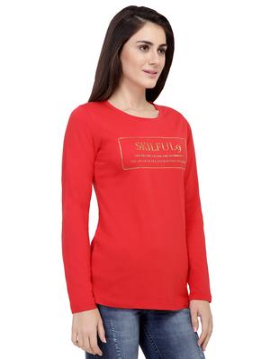 Slogan Print Long Sleeved Tee - 15726886 - Standard Image - 2
