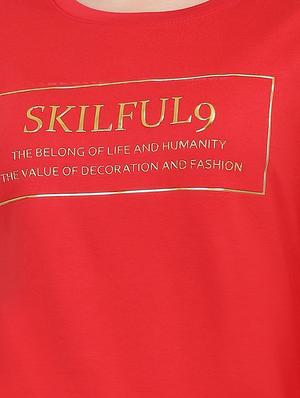 Slogan Print Long Sleeved Tee - 15726886 - Standard Image - 5
