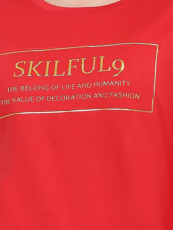Slogan Print Long Sleeved Tee - 15726886 - Zoom Image - 5