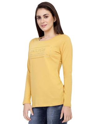 Slogan Print Long Sleeved Tee - 15726888 - Standard Image - 2