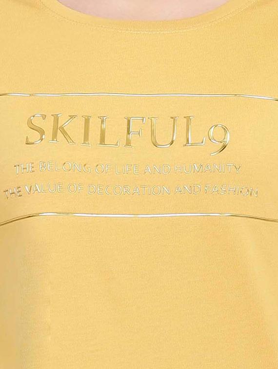 Slogan Print Long Sleeved Tee - 15726888 - Zoom Image - 5