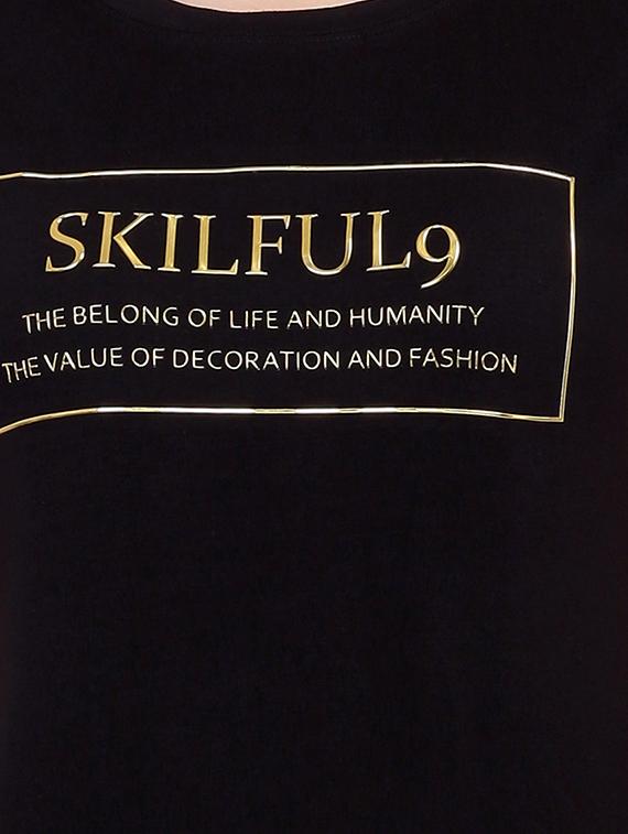 Slogan Print Short Sleeved Tee - 15726889 - Zoom Image - 5