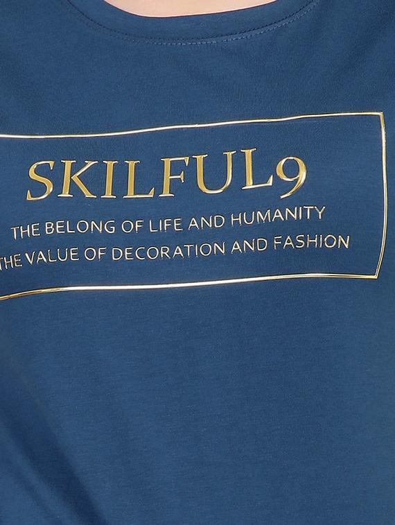 Slogan Print Short Sleeved Tee - 15726890 - Zoom Image - 5