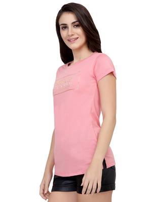 Slogan Print Short Sleeved Tee - 15726894 - Standard Image - 2