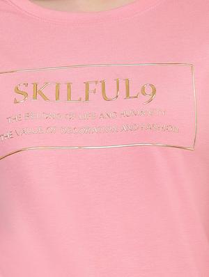 Slogan Print Short Sleeved Tee - 15726894 - Standard Image - 5