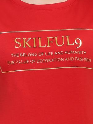 Slogan Print Short Sleeved Tee - 15726895 - Standard Image - 5