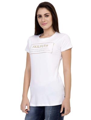 Slogan Print Short Sleeved Tee - 15726896 - Standard Image - 2