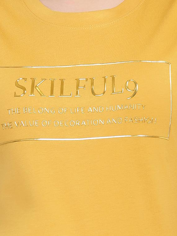 Slogan Print Short Sleeved Tee - 15726897 - Zoom Image - 5