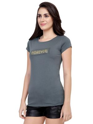 letter patch short sleeved tee - 15726902 - Standard Image - 2