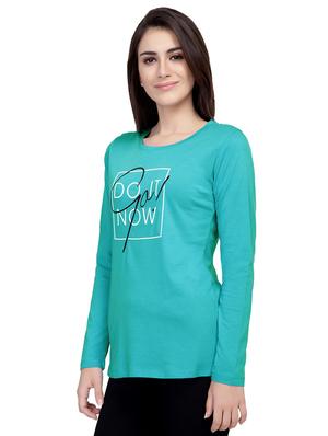 Slogan Print Round Neck Tee - 15726949 - Standard Image - 2