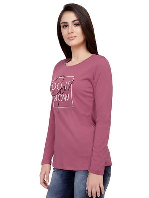 Slogan Print Round Neck Tee - 15726951 - Standard Image - 2
