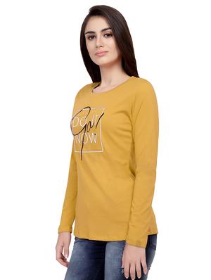 Slogan Print Round Neck Tee - 15726954 - Standard Image - 2