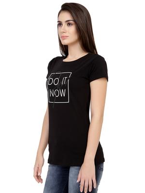 Slogan Print Short Sleeved Tee - 15726955 - Standard Image - 2