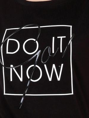 Slogan Print Short Sleeved Tee - 15726955 - Standard Image - 5