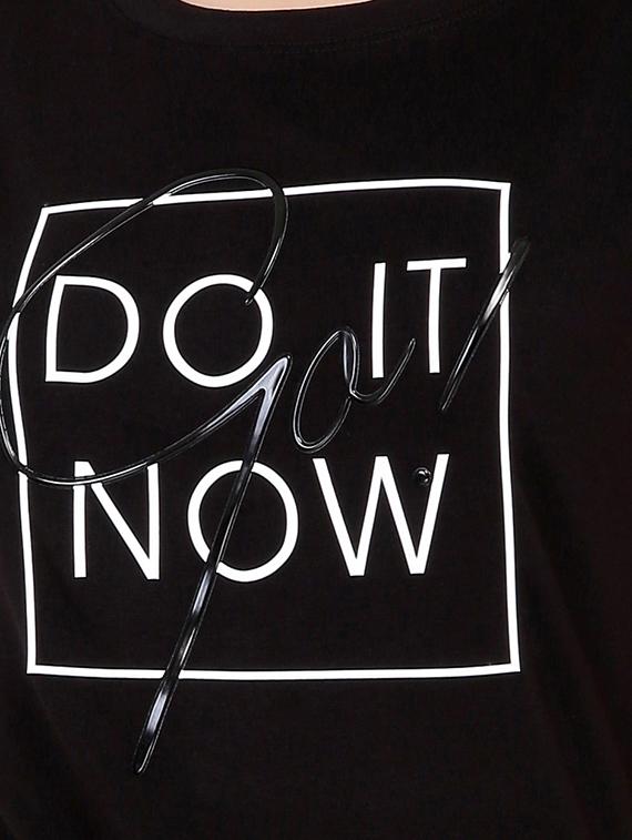 Slogan Print Short Sleeved Tee - 15726955 - Zoom Image - 5