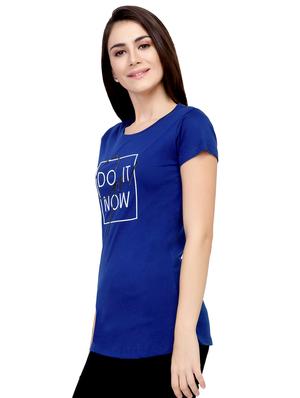 Slogan Print Short Sleeved Tee - 15726956 - Standard Image - 2