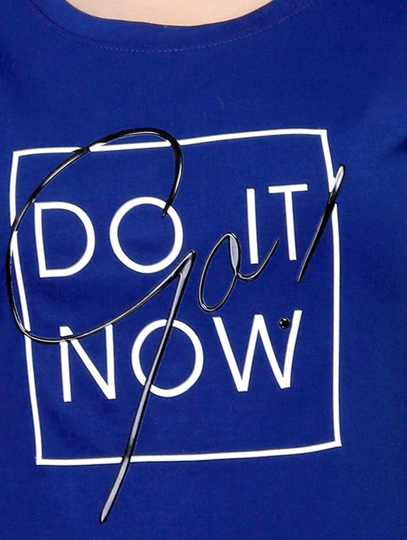 Slogan Print Short Sleeved Tee - 15726956 - Zoom Image - 5