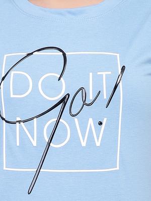 Slogan Print Short Sleeved Tee - 15726958 - Standard Image - 5