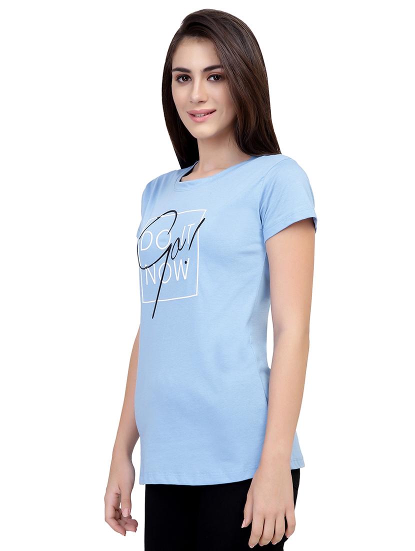 Slogan Print Short Sleeved Tee - 15726958 - Zoom Image - 2