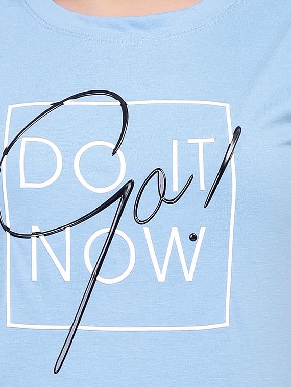 Slogan Print Short Sleeved Tee - 15726958 - Zoom Image - 5