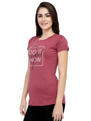 Slogan Print Short Sleeved Tee - 15726959 - Standard Image - 2