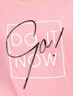 Slogan Print Short Sleeved Tee - 15726960 - Standard Image - 5