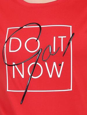 Slogan Print Short Sleeved Tee - 15726961 - Standard Image - 5
