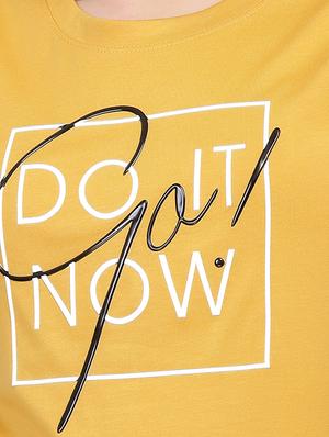 Slogan Print Short Sleeved Tee - 15726962 - Standard Image - 5