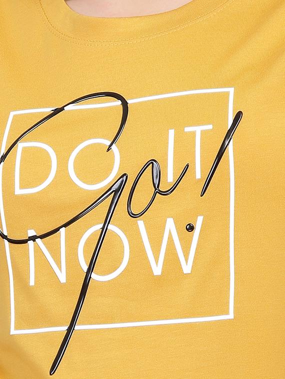 Slogan Print Short Sleeved Tee - 15726962 - Zoom Image - 5