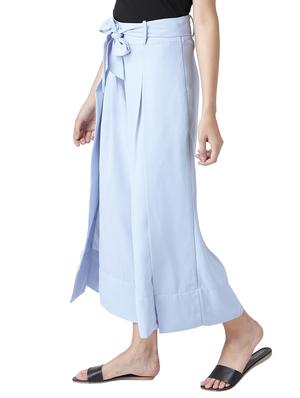 tie-knot waist pleated trouser - 15727034 - Standard Image - 2
