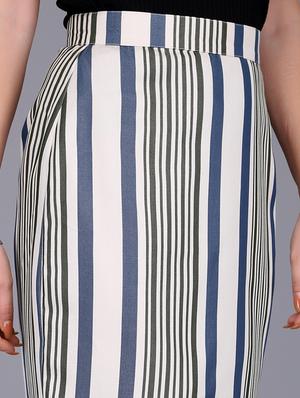 high rise striped skirt - 15727042 - Standard Image - 5