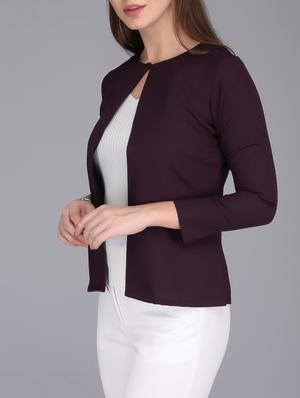 plum button detail shrug - 15727043 - Standard Image - 2
